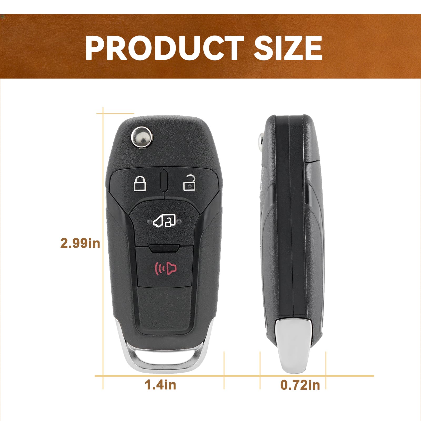 HYMOLKYE next to standard key for scale, easy size and fit verification