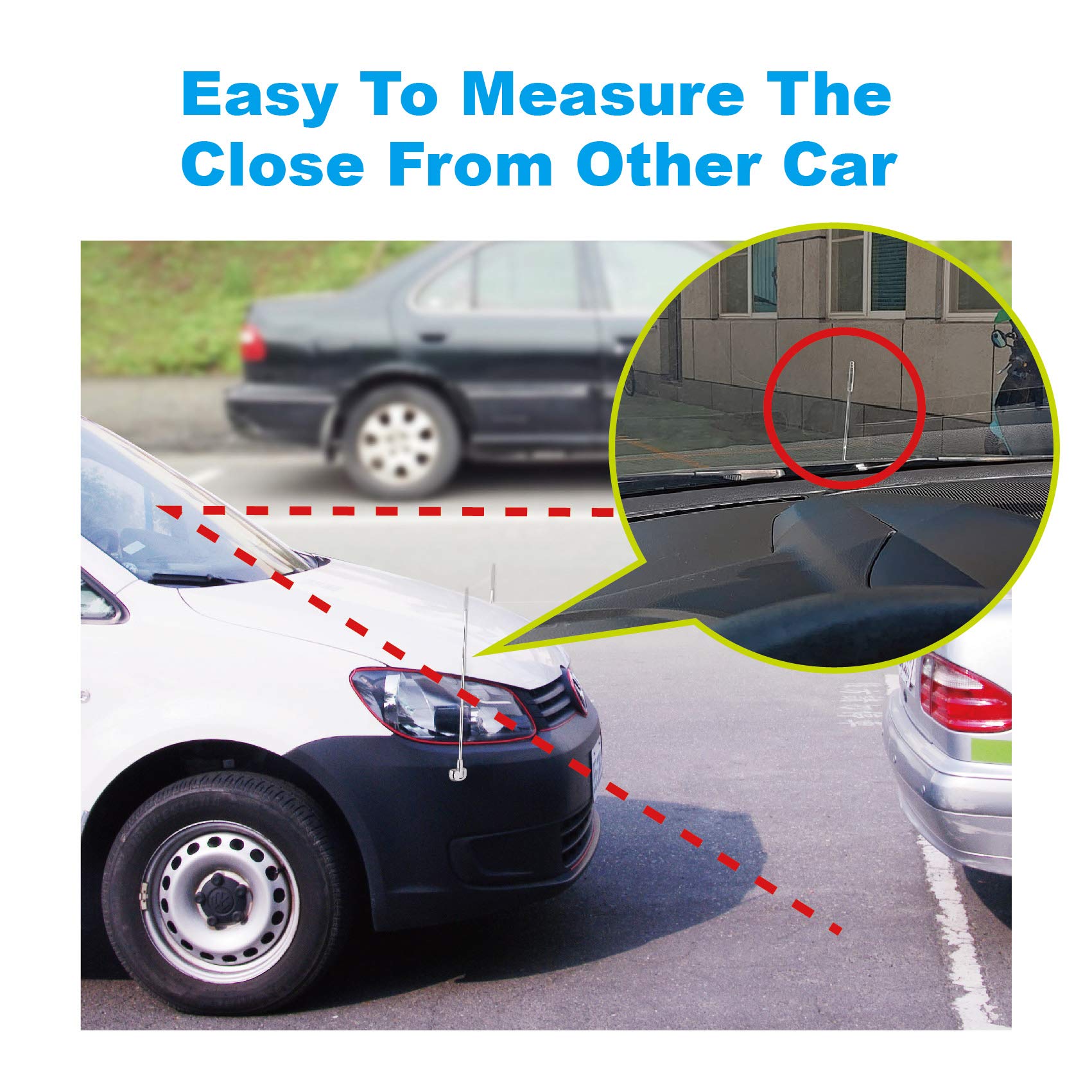 Hypersonic pole folded down during car wash showing easy fold-away convenience