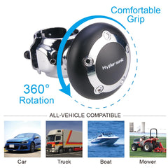 Hypersonic installed on steering wheel showing tidy fit and quick control
