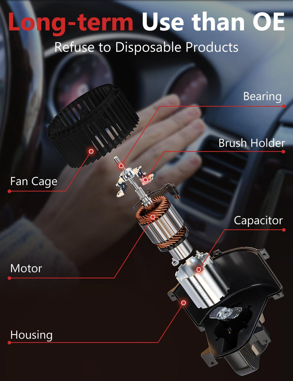 HYR product label with reference numbers aiding correct part cross-reference