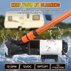 hzhdven garden hose discharge port connected for convenient tank flushing and disposal