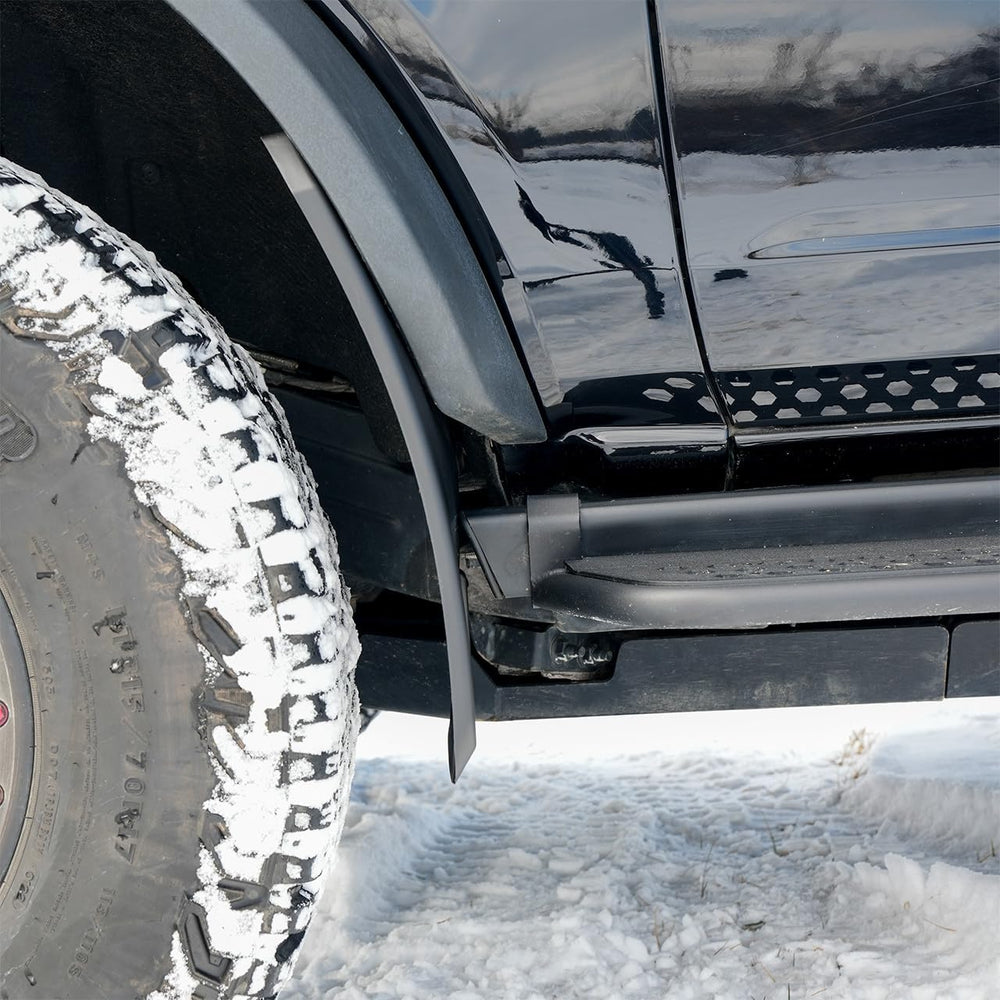 IAG Performance front wheel well installed mud flap protecting vehicle trim