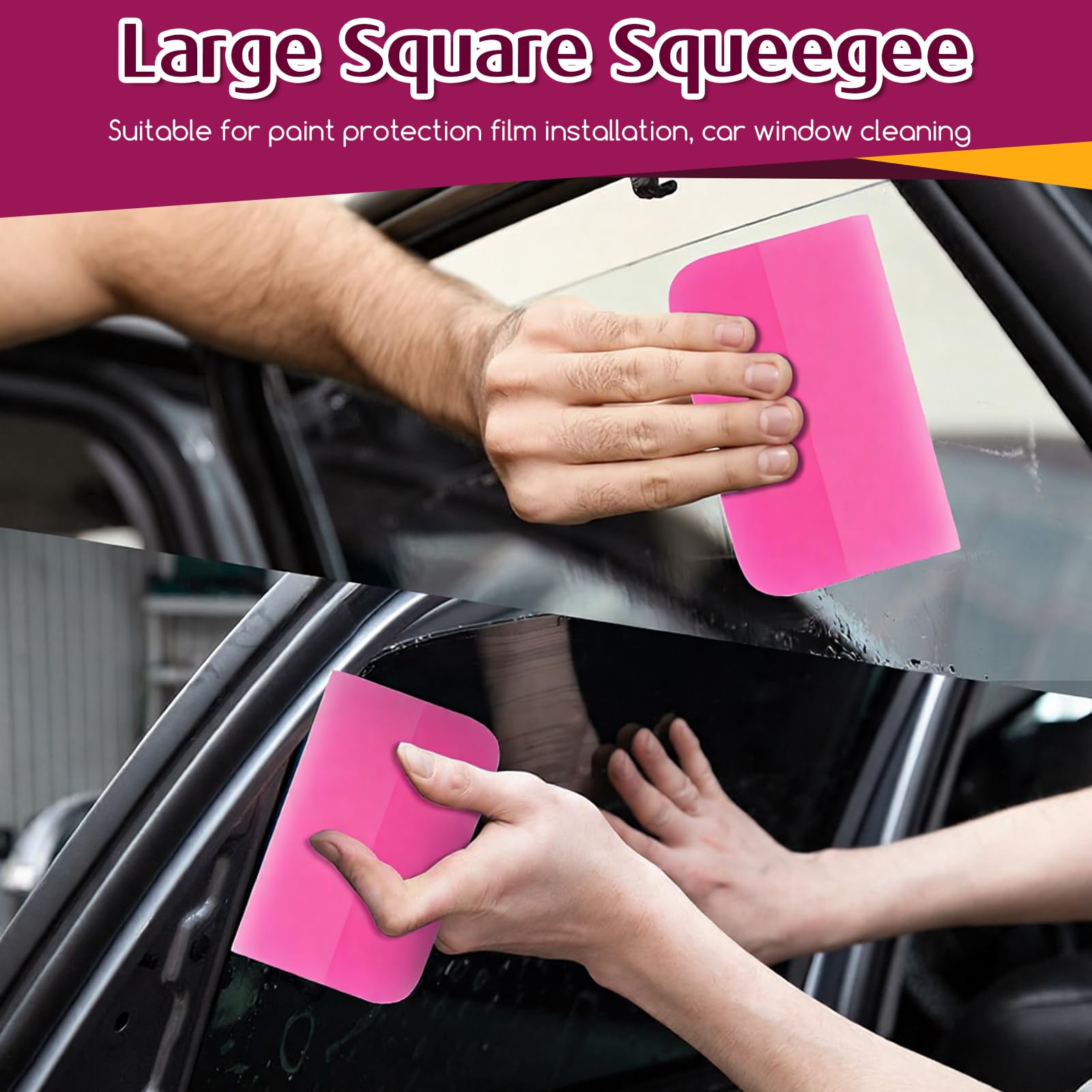IANFAN wide flat blade smoothing film on car hood to remove bubbles quickly