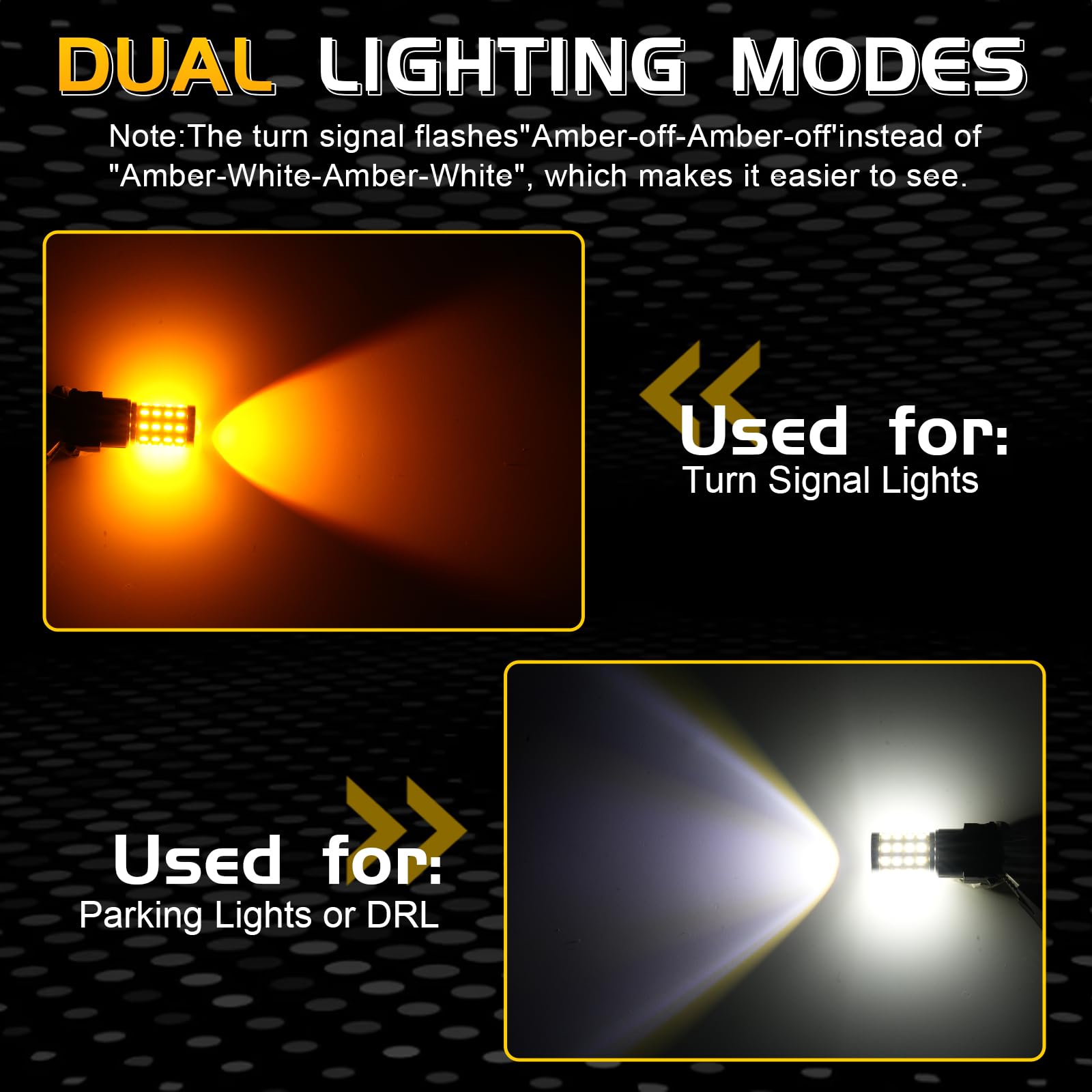iBrightstar amber turn signal active demonstrating clear, visible signaling