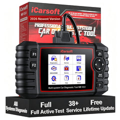iCarsoft MB V3.0 front view showing controls and durable housing for workshop use