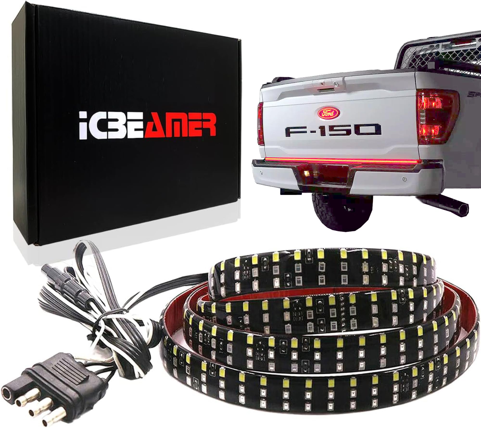 ICBEAMER front profile showing full 60-inch LED strip and improved visibility