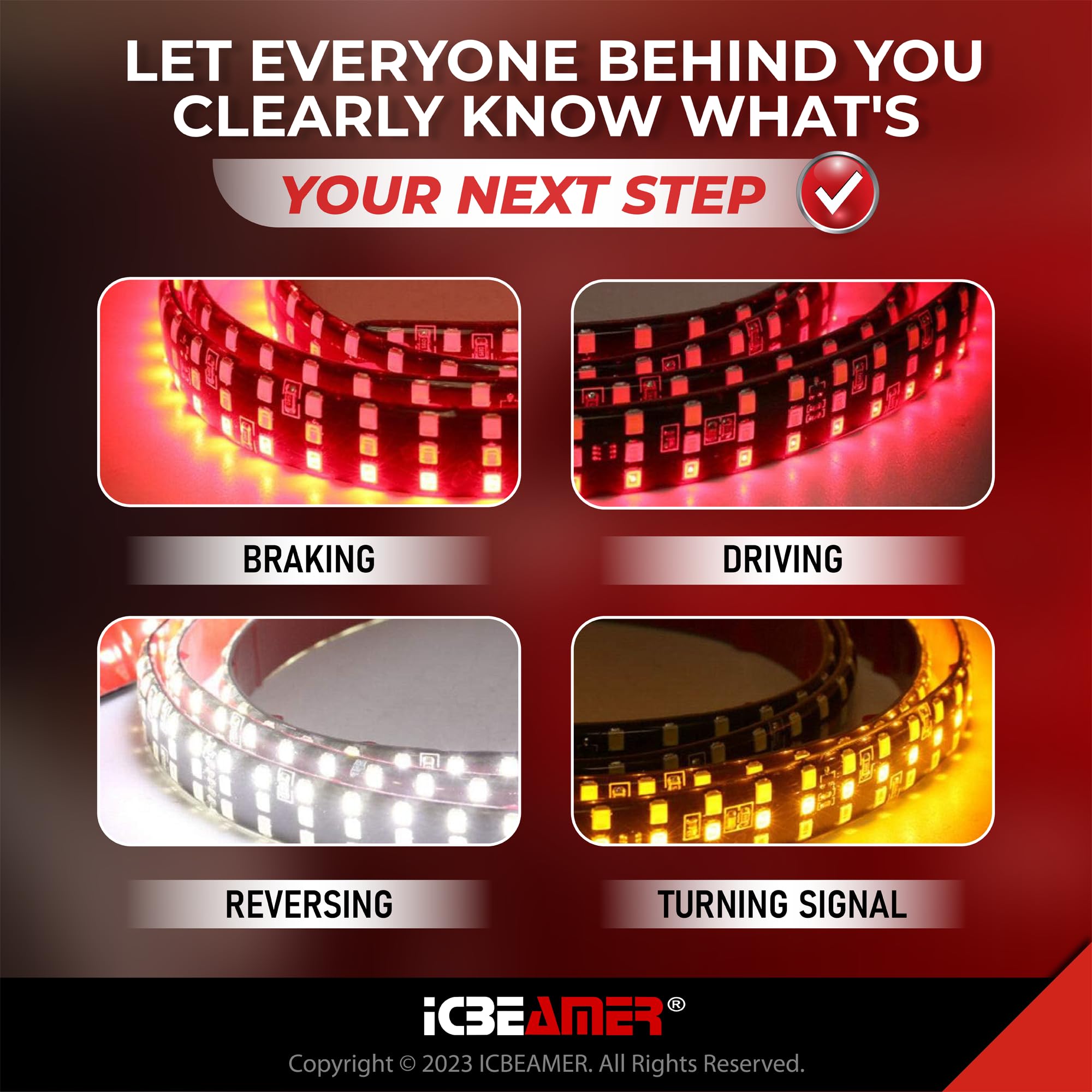 ICBEAMER scale comparison with ruler clarifying the 60-inch length benefit