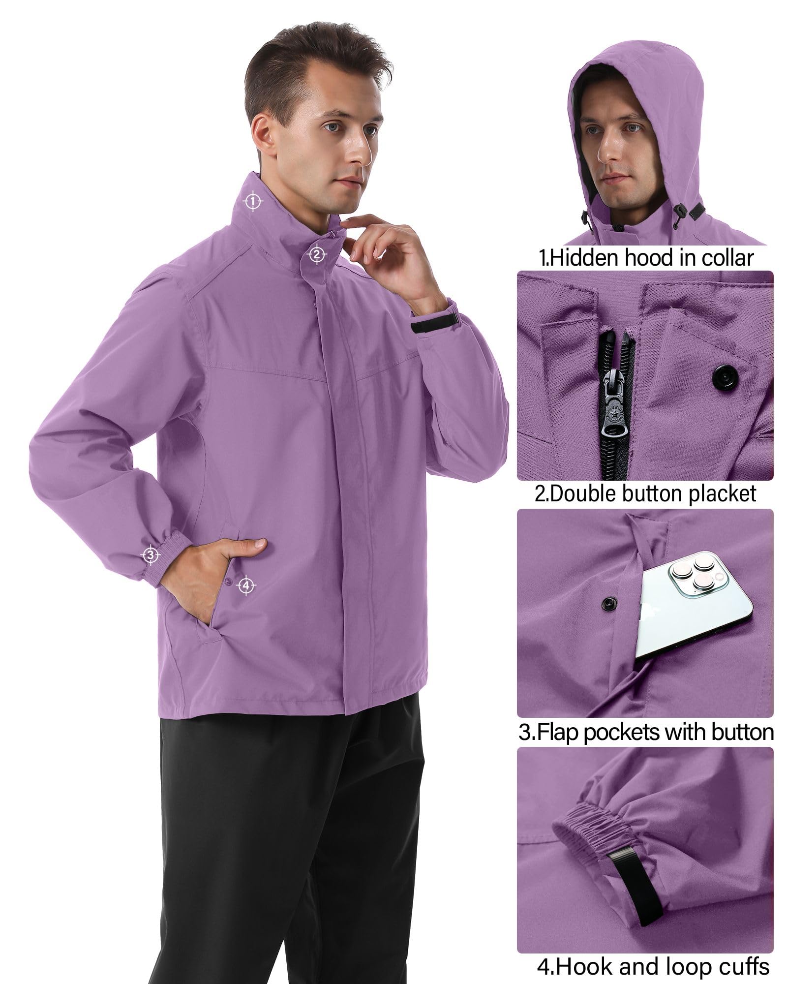 iCreek jacket stow-away hood detail demonstrating compact convenience