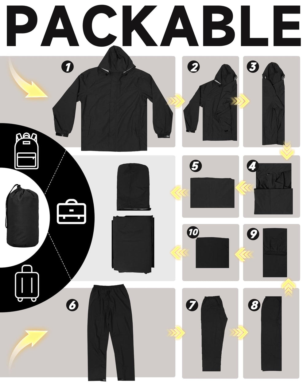 iCreek packed in storage bag for compact travel and easy stowing