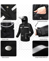 iCreek raincoat detachable transparent brim maintaining clear vision