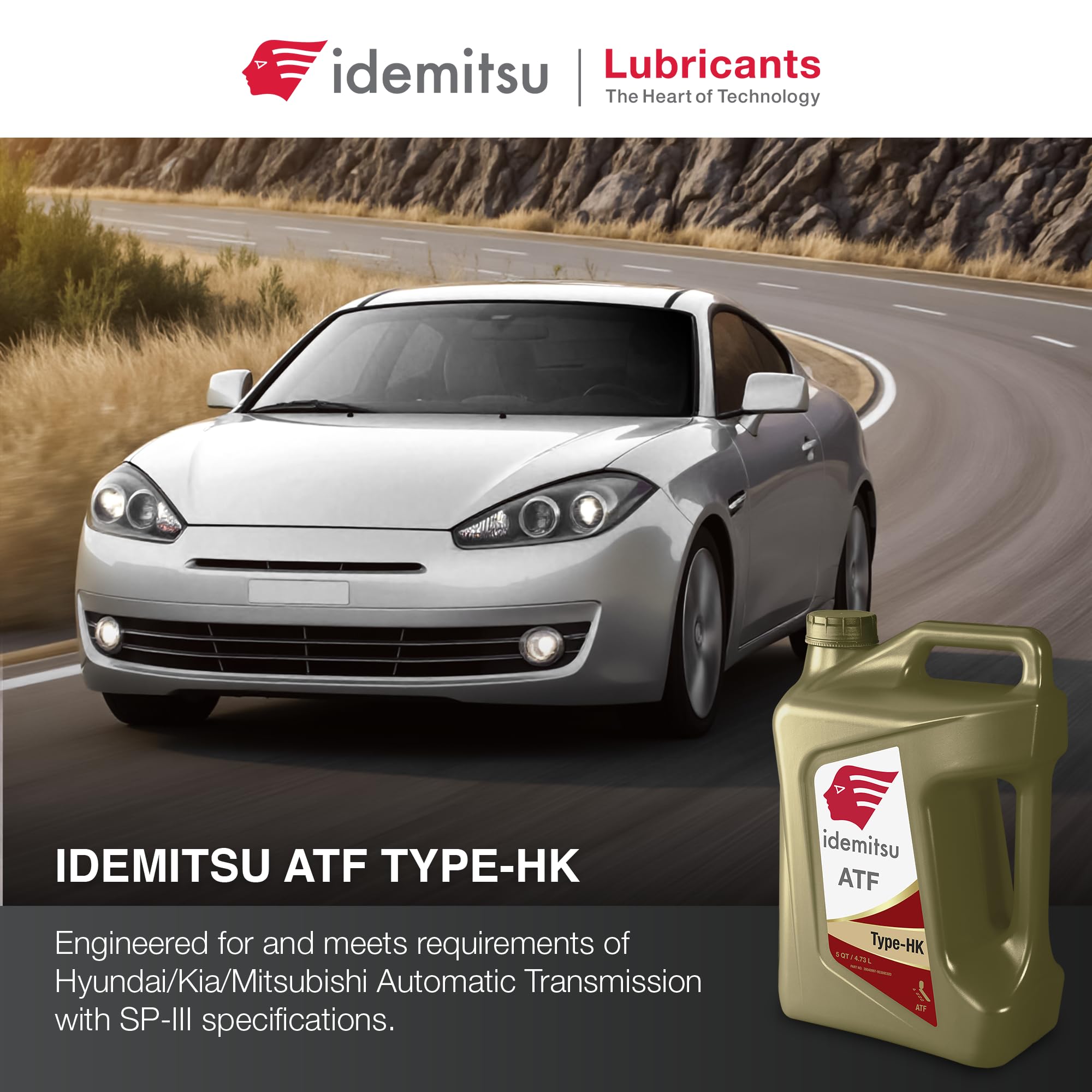 Idemitsu pour spout detail for clean refill and spill-minimizing benefit
