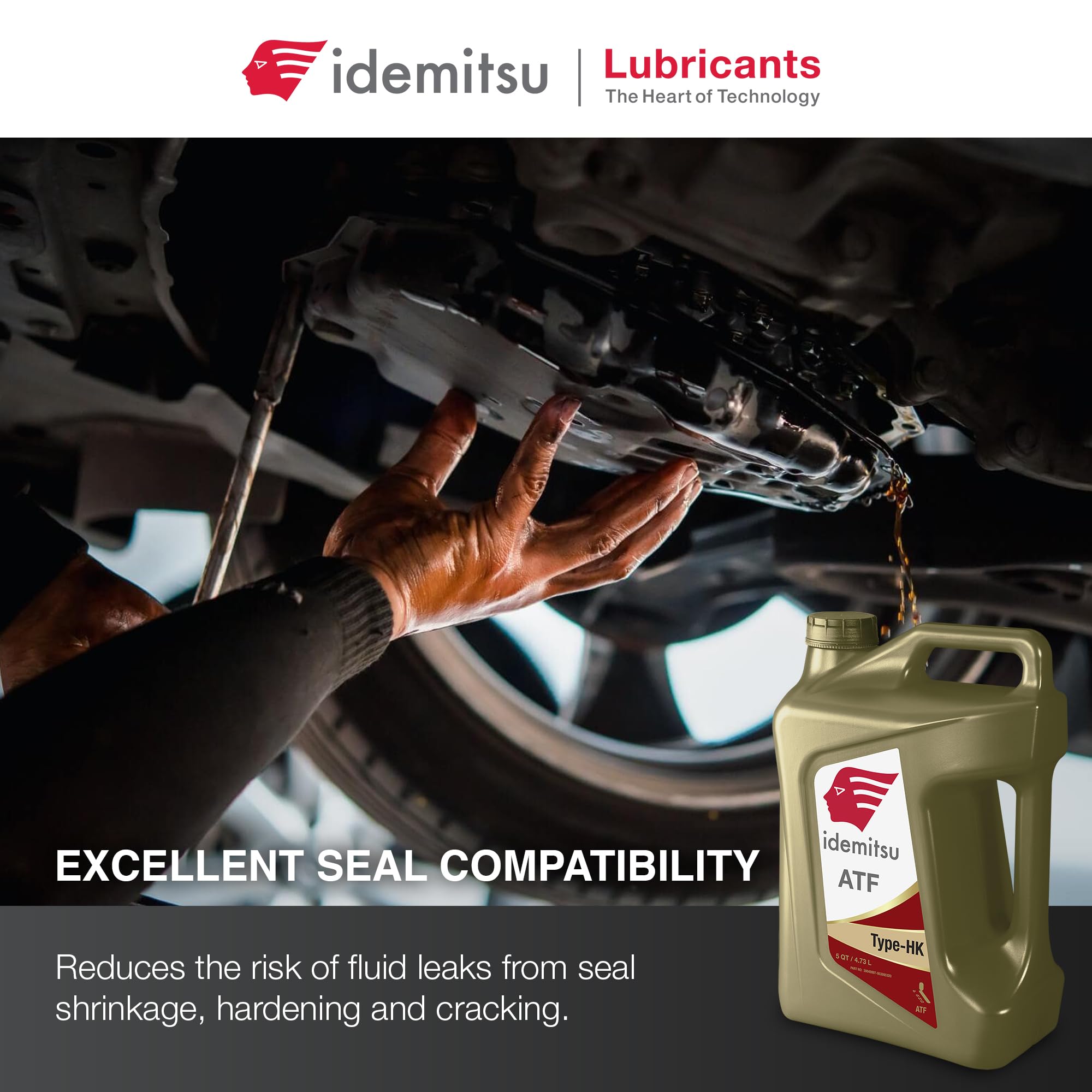 Idemitsu 5-quart size comparison showing scale and enough volume for service benefit