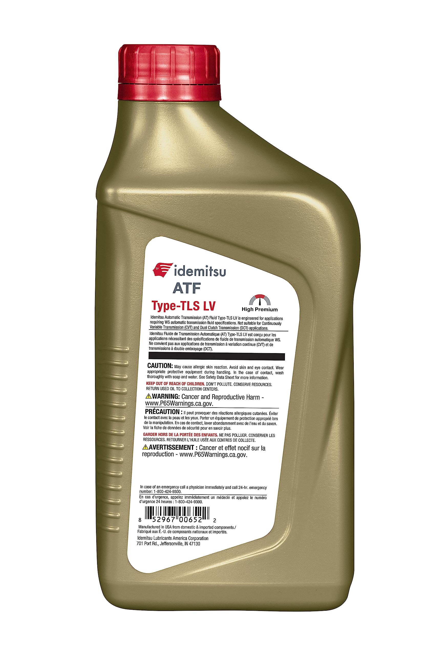 Idemitsu bottle angled to show shape and durable packaging benefit