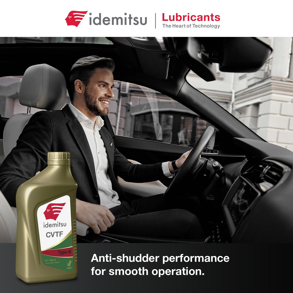 Idemitsu pouring fluid into funnel to show clean transmission fill and proper application