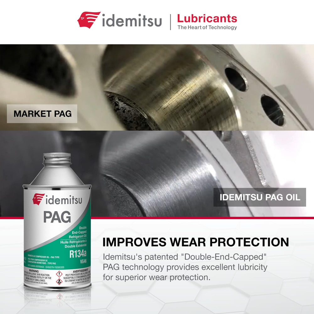 Idemitsu PAG 46 compatibility chart showing vehicle fitment clarity