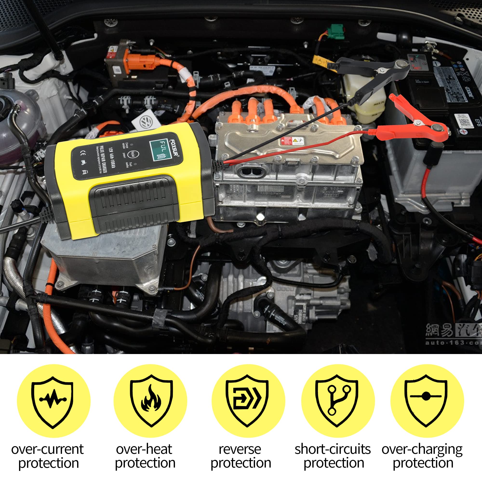 IEIK temperature sensor close-up showing adaptive charging for battery health