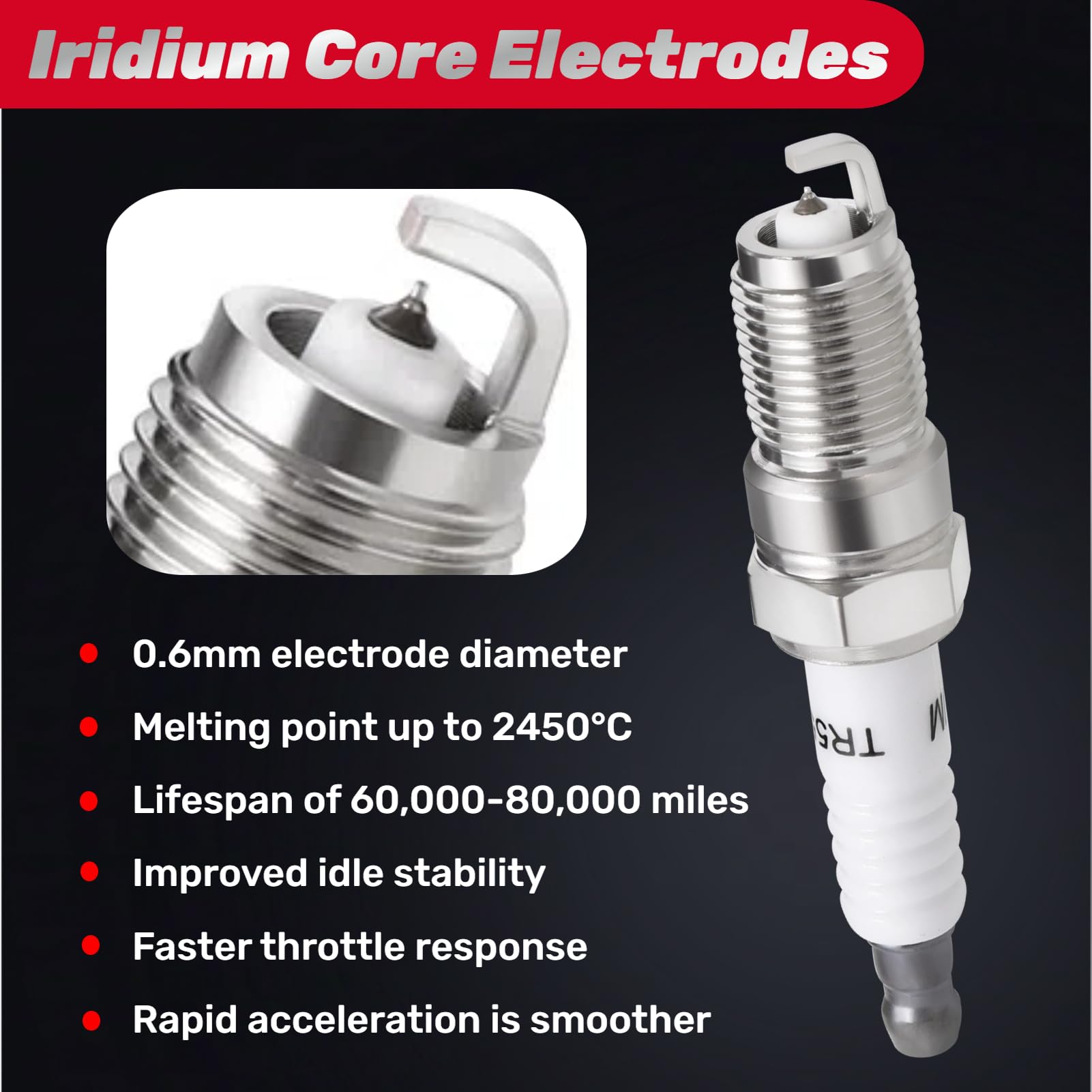 IFATRUNK comparison of old worn plug and new iridium plug showing longevity