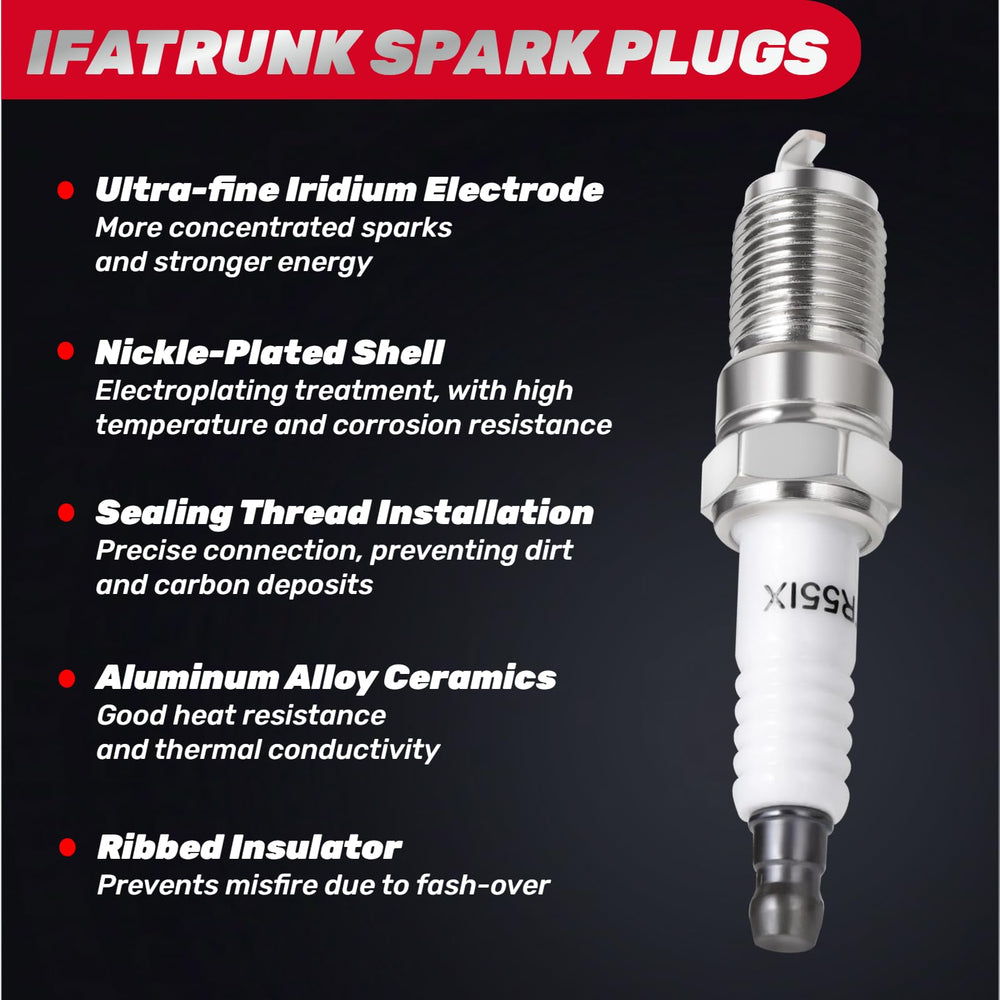 IFATRUNK installed spark plug in engine bay demonstrating proper fit