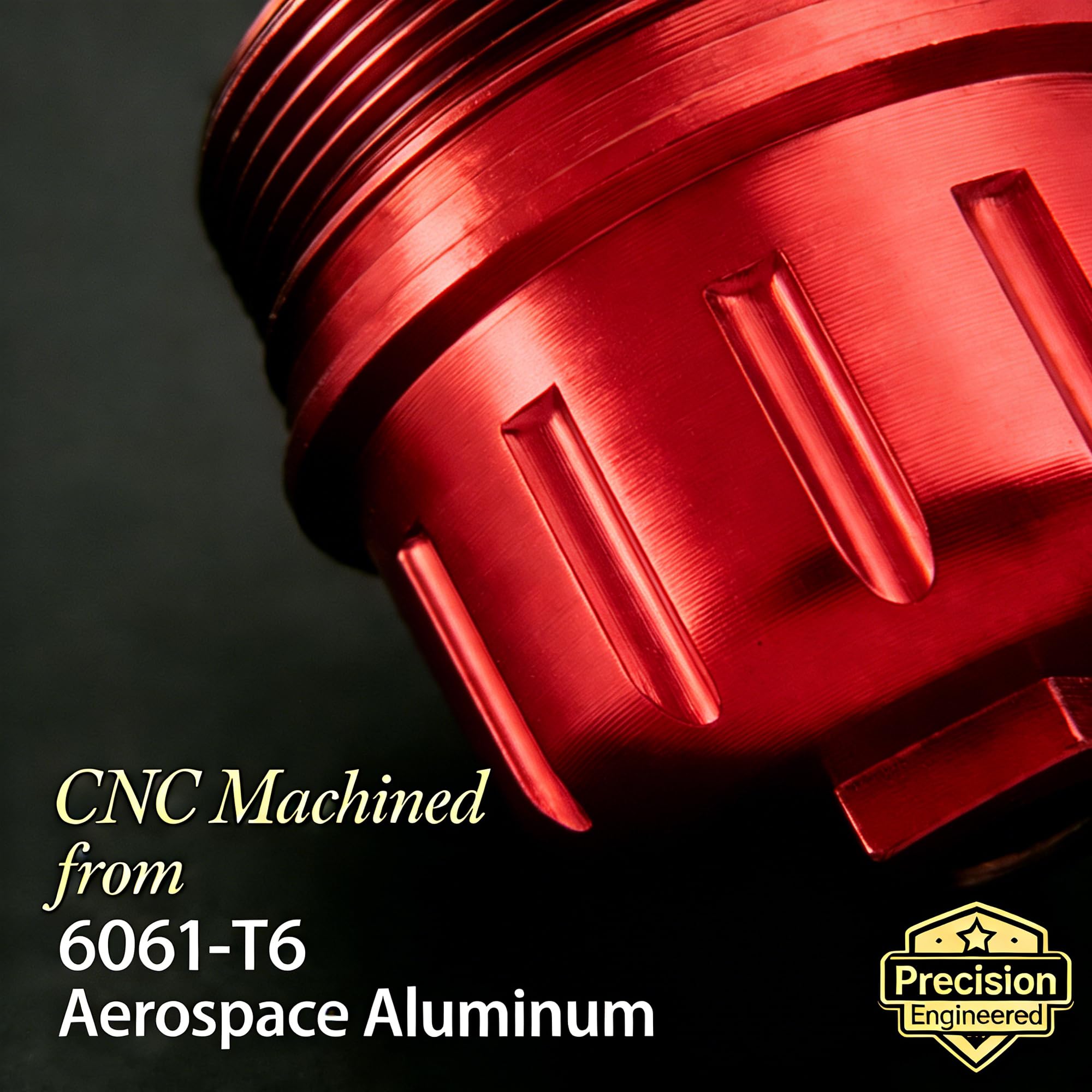 iFJF red anodized finish close-up emphasizing corrosion protection