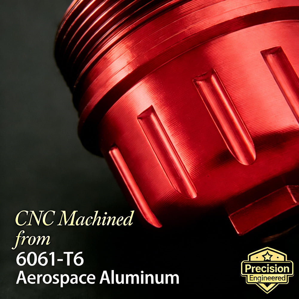 iFJF red anodized finish close-up emphasizing corrosion protection