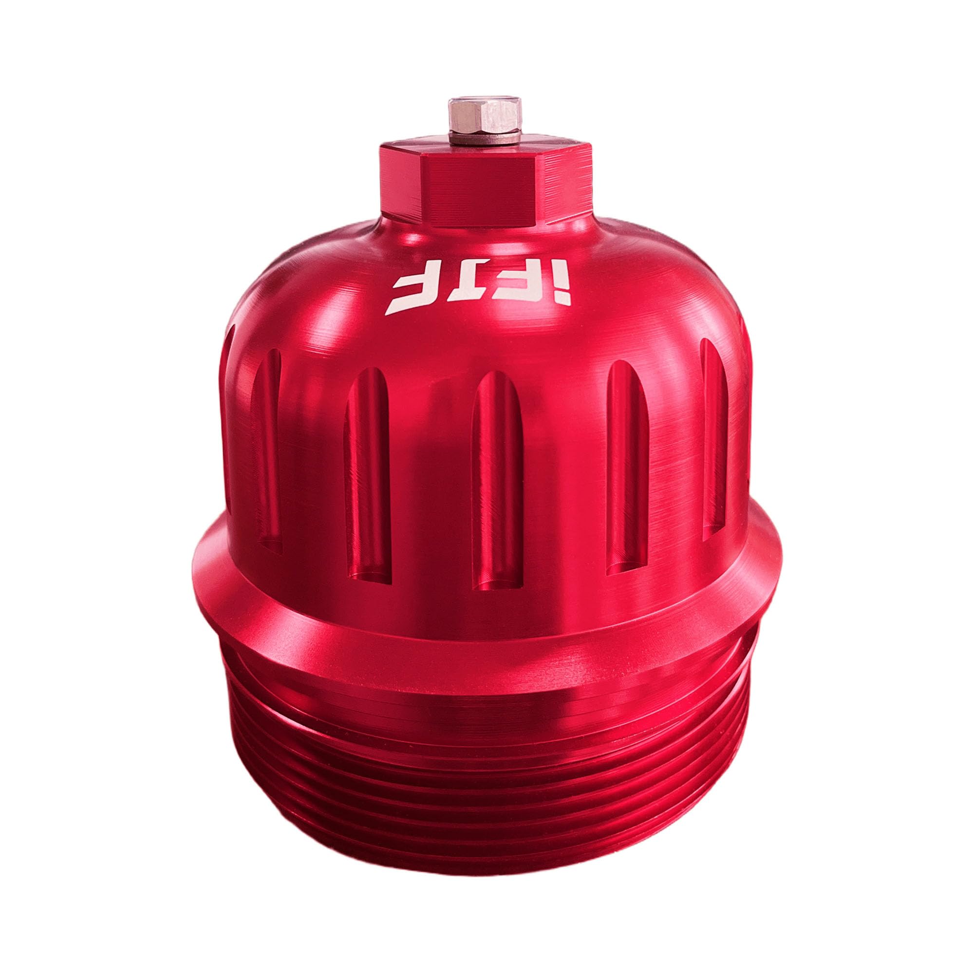 iFJF fuel filter housing cap front view showing fitment and durable finish