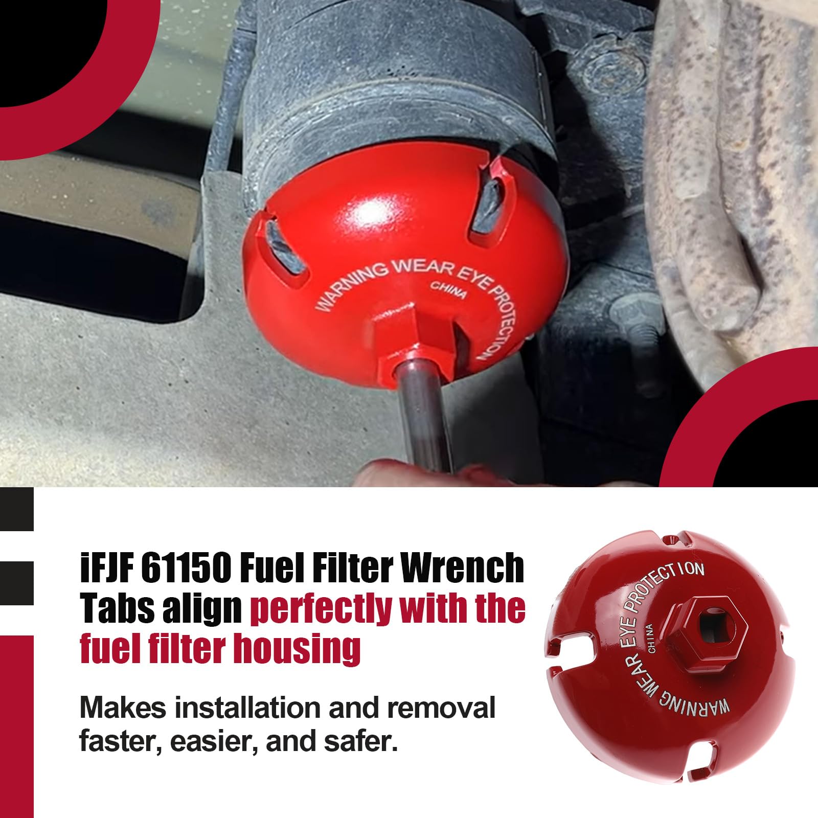 iFJF tool in workshop with ratchet illustrating practical in-use benefit