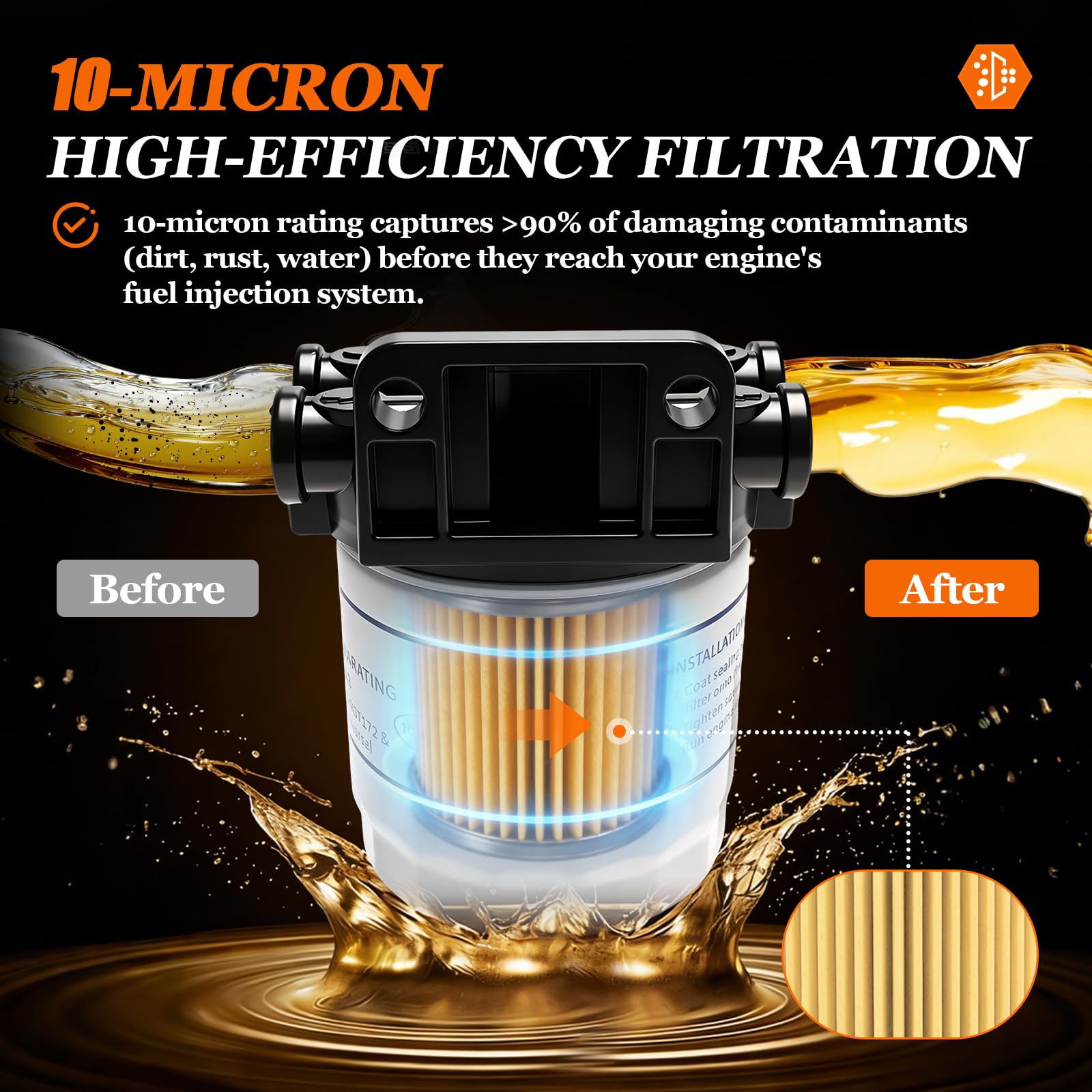 iFJF side label with part numbers, helps confirm correct Mercury replacements quickly