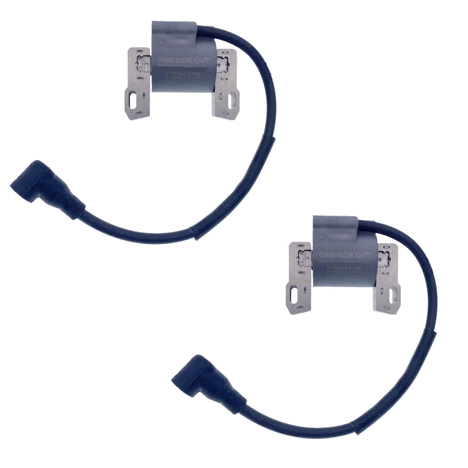 IGCLINIC front view ignition coil showing shape and terminals for easy replacement
