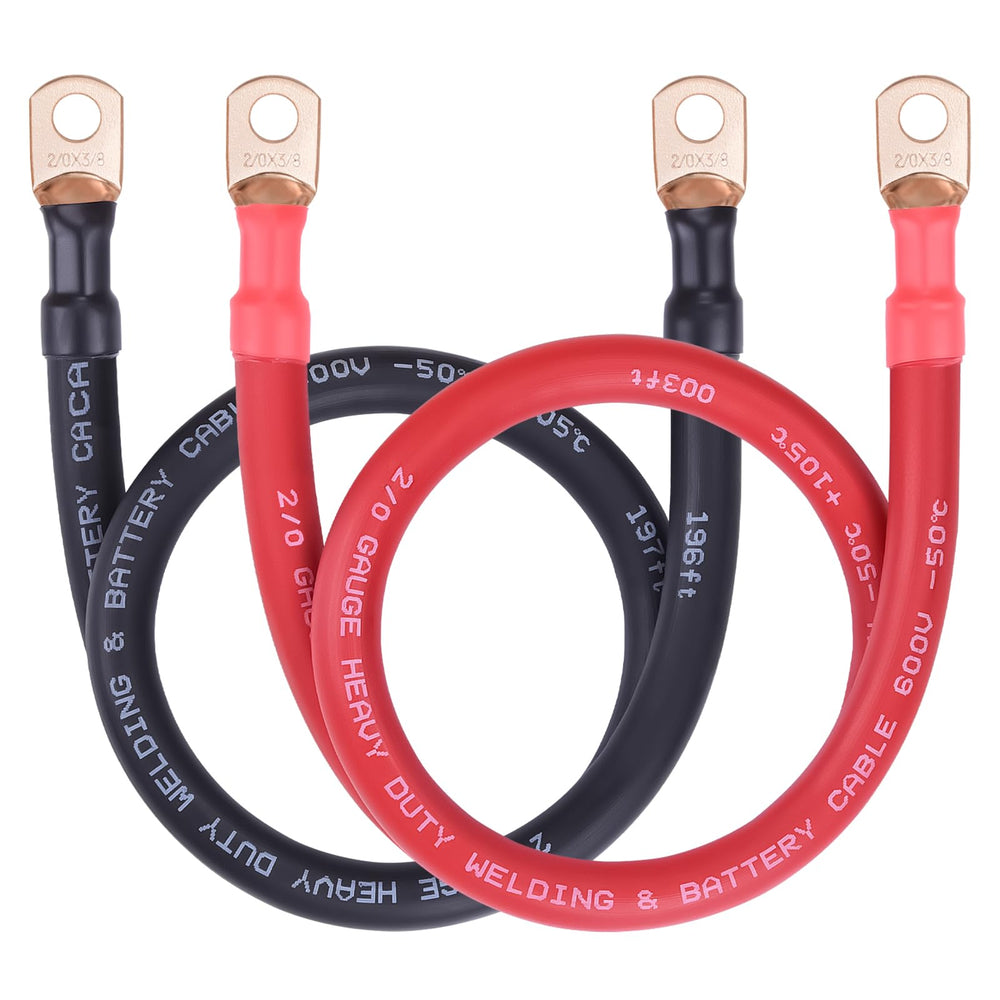 iGreely front view of red and black 2FT cables for quick identification