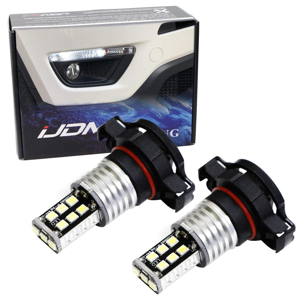 iJDMTOY front bumper DRL installed showing improved vehicle appearance and brightness