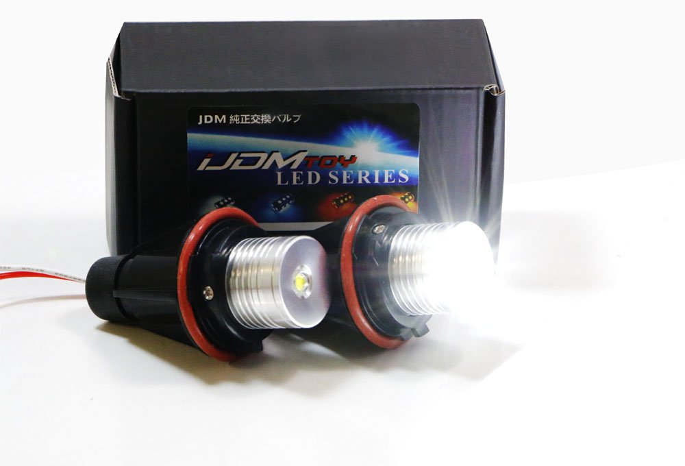 iJDMTOY installed on BMW halo ring showing crisp white DRL-style accent