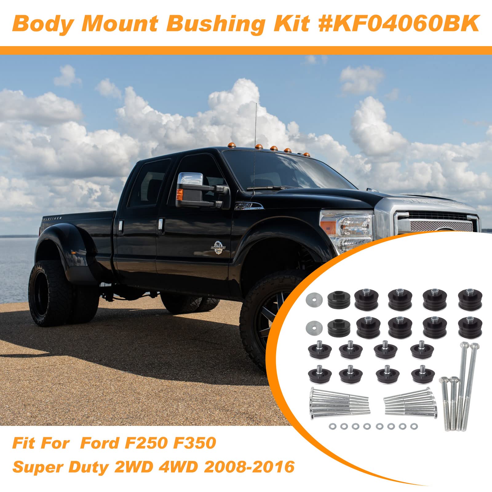 iKer body mount installed on Ford Super Duty demonstrating secure fit