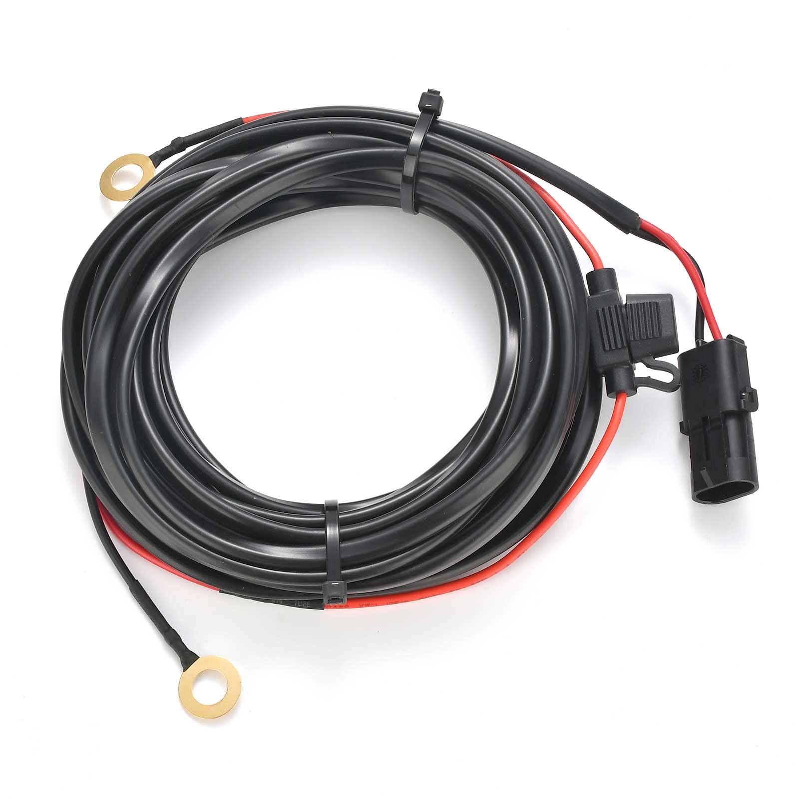 iKer harness front connector close-up showing fit and easy plug-in benefit