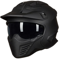ILM 726X front view matte black showing sleek shell and DOT compliance - visible protection
