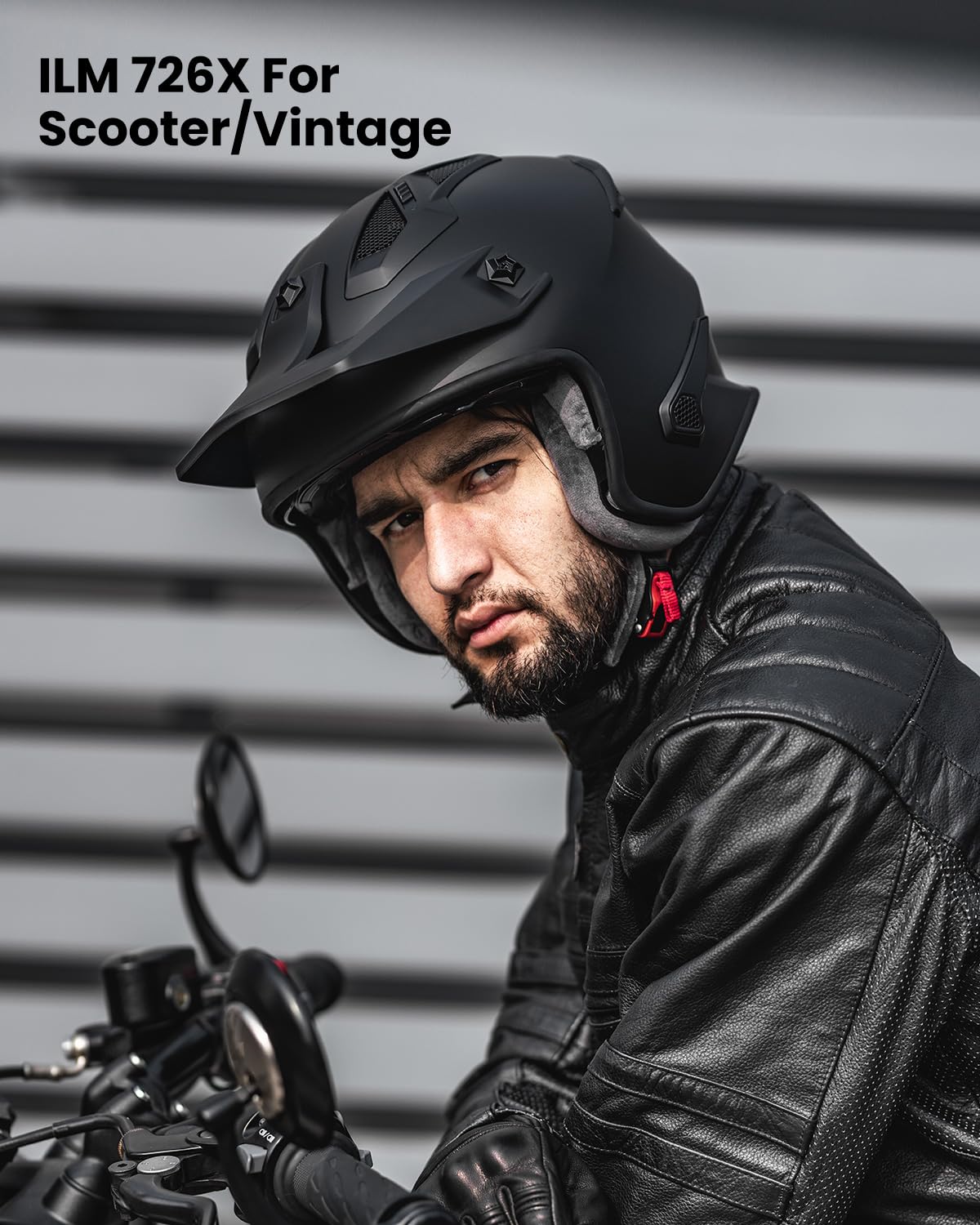 ILM helmet on rider on dirt bike illustrating real-world use