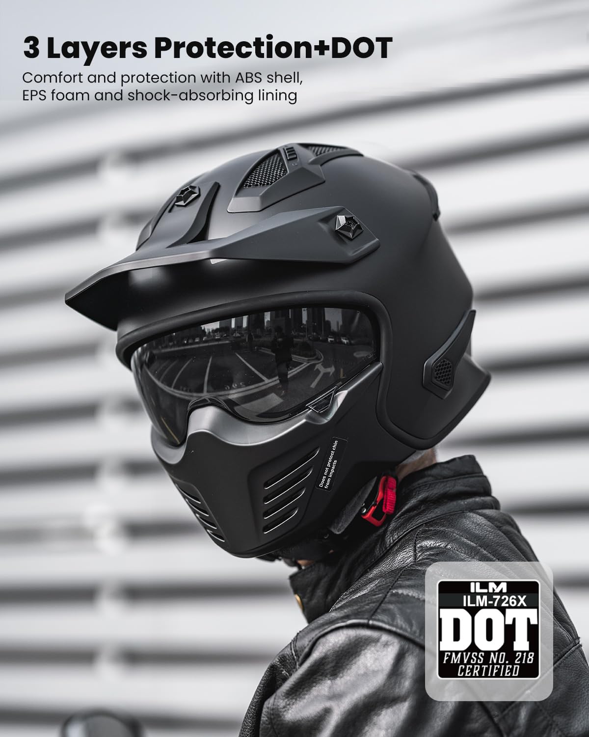 ILM 726X top vent close-up by ILM displaying airflow design that keeps riders cool