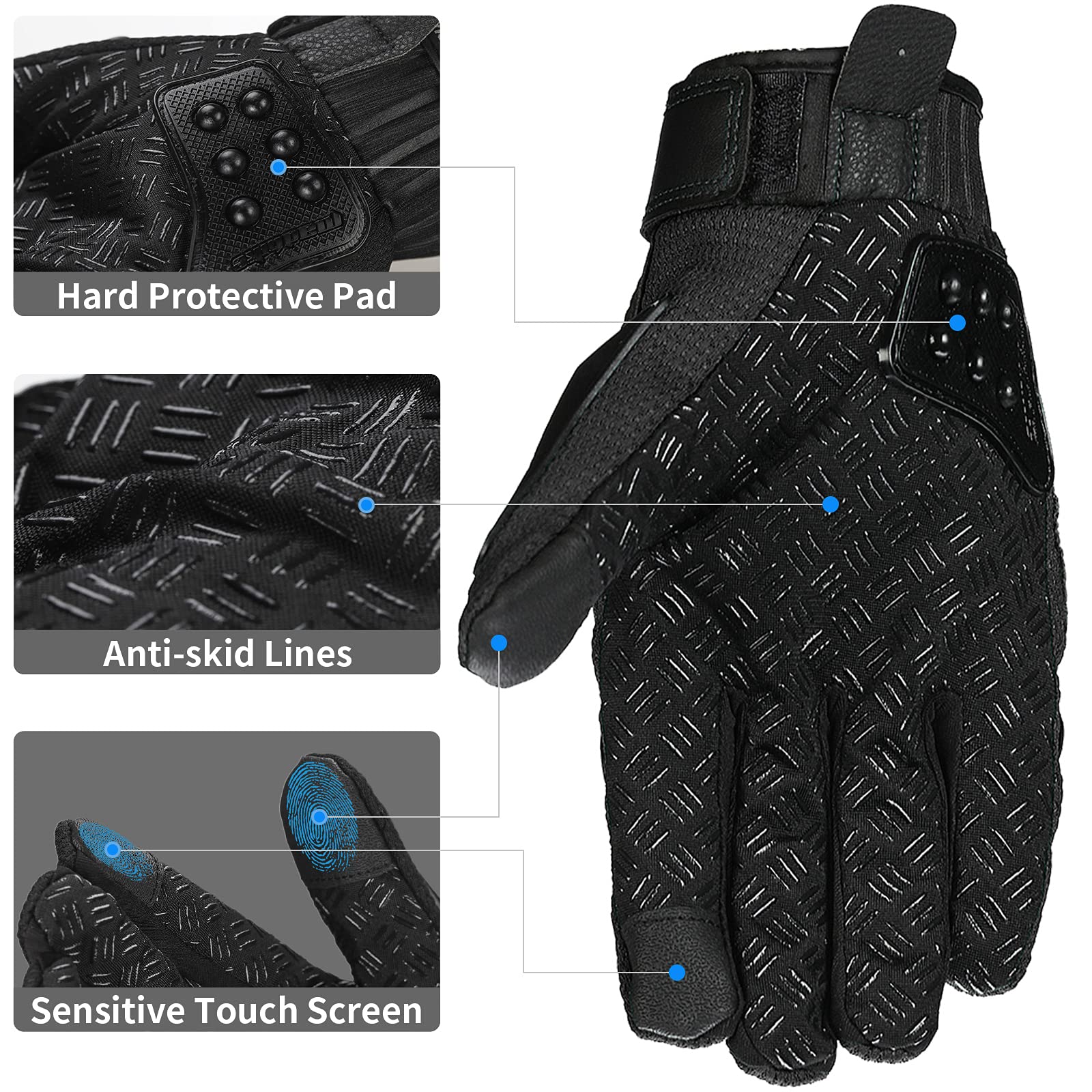 ILM palm texture detail with 3D non-slip lines for improved grip