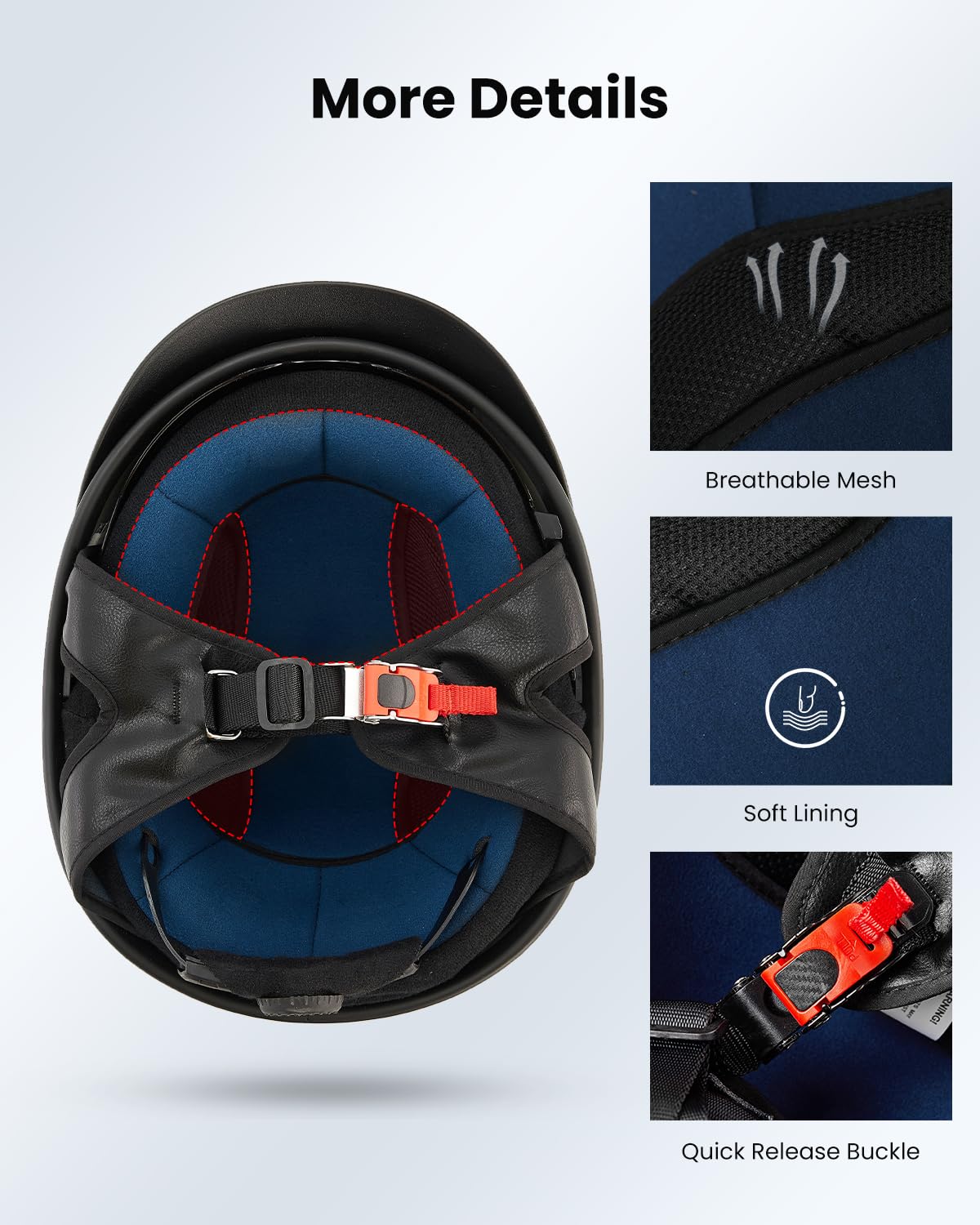 ILM Model-205V interior lining view showing padded comfort and secure fit