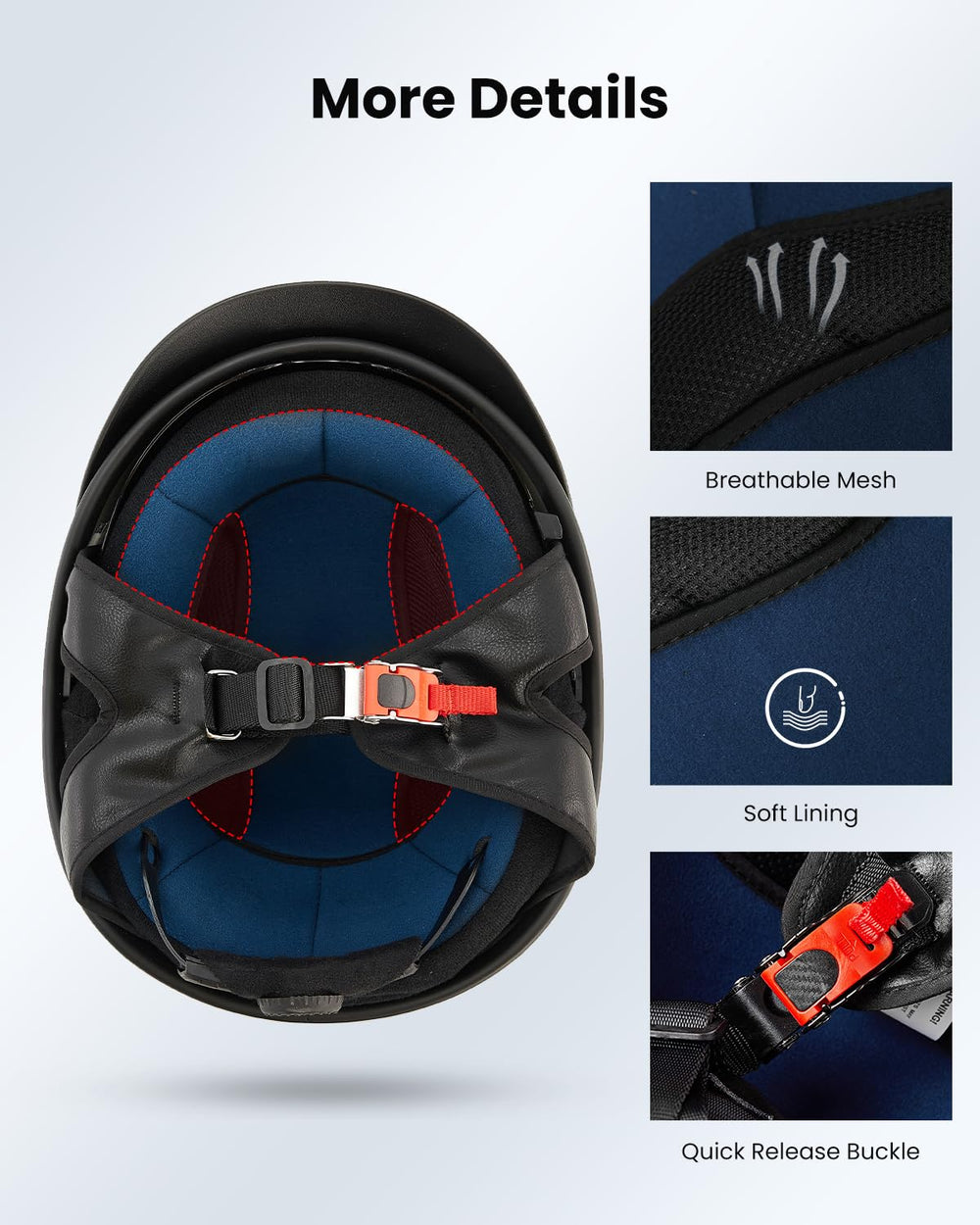 ILM Model-205V interior lining view showing padded comfort and secure fit