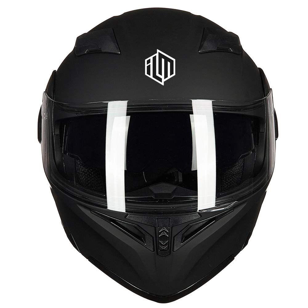 ILM helmet internal sun visor lowered for quick glare reduction