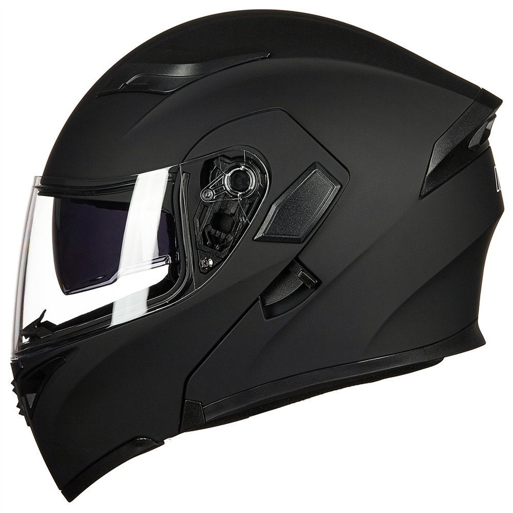 ILM helmet clear outer visor close-up showing anti-scratch benefit