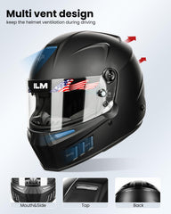 ILM Snell visor top sunshade film detail reducing glare and improving visibility
