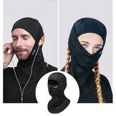 ILM balaclava worn under helmet demonstrating slim, comfortable fit