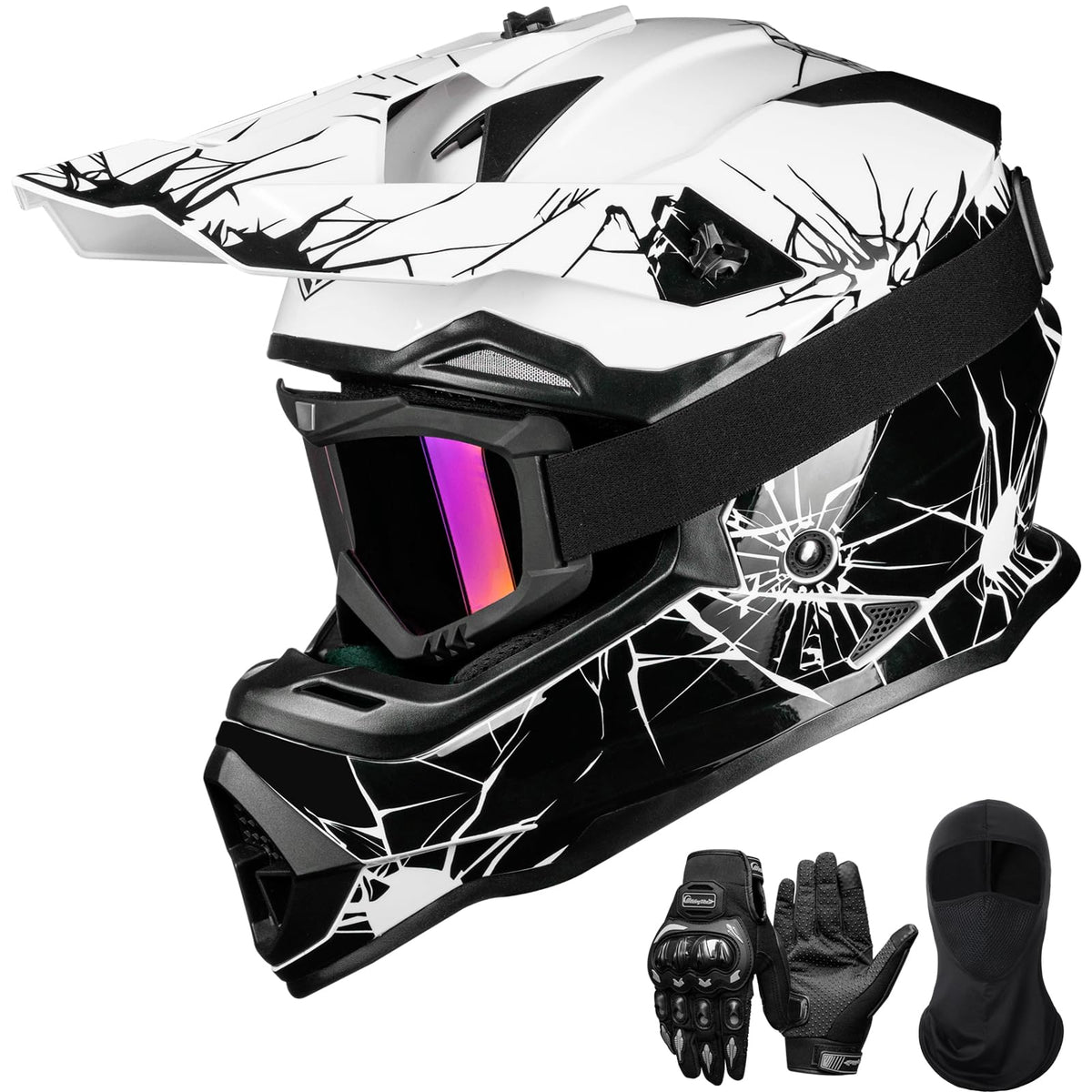 ILM WS901 front view helmet showing shell and chin guard for road-legal protection