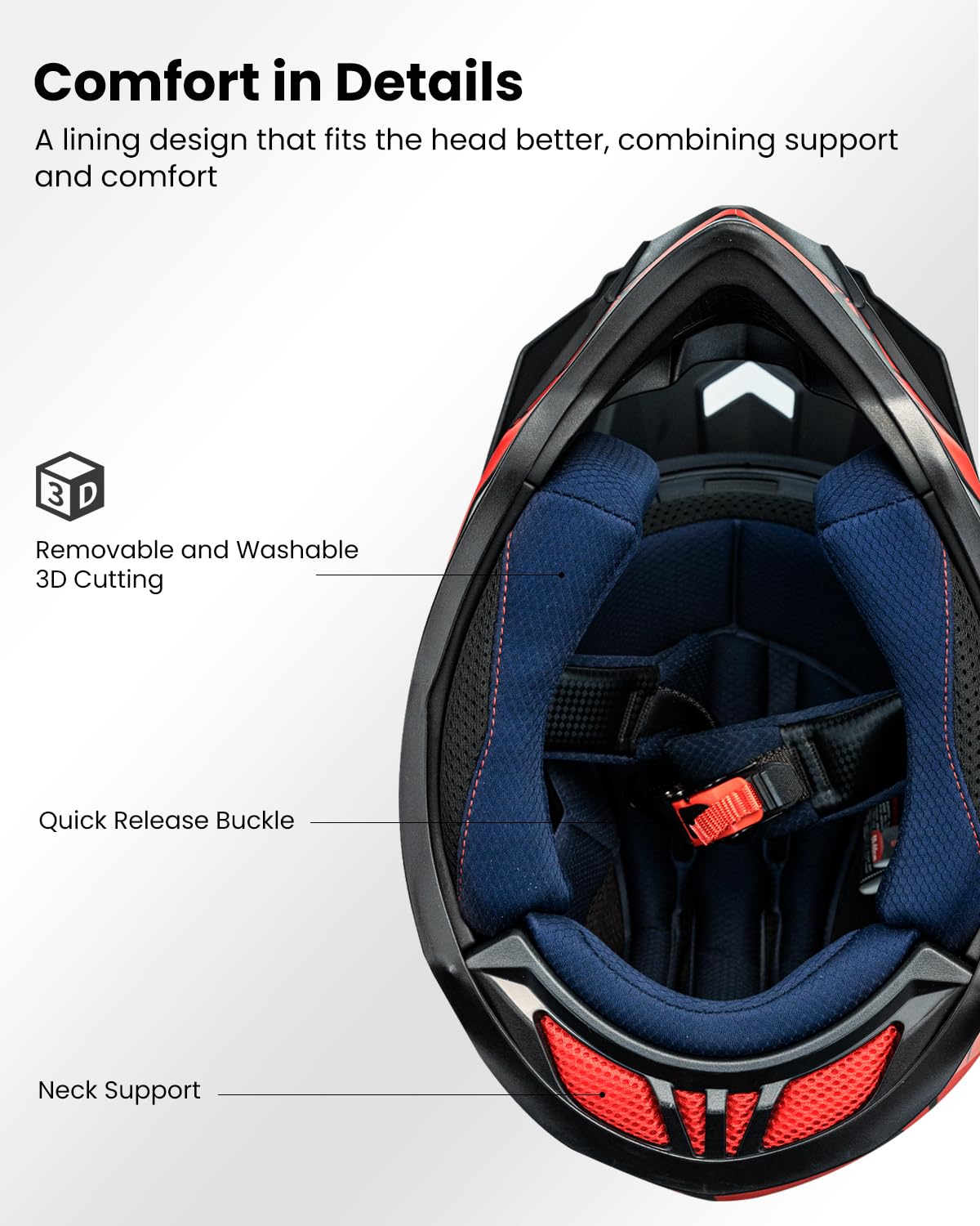 ILM side profile helmet on ATV illustrating fit and airflow during off-road use