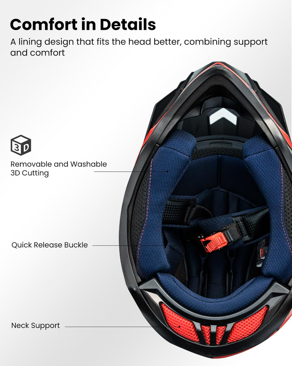 ILM side profile helmet on ATV illustrating fit and airflow during off-road use