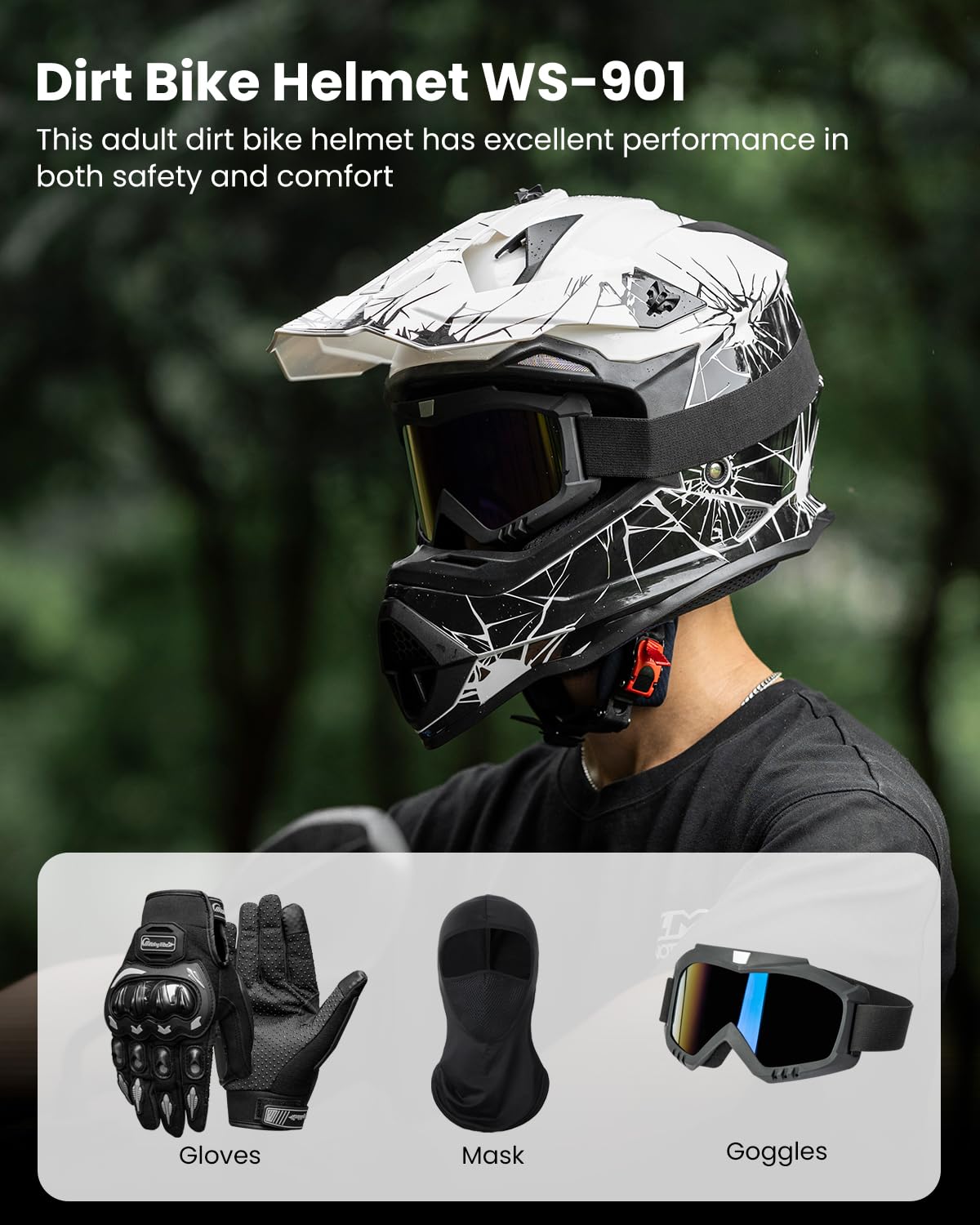 ILM adjustable visor detail with knob for quick glare reduction on trails