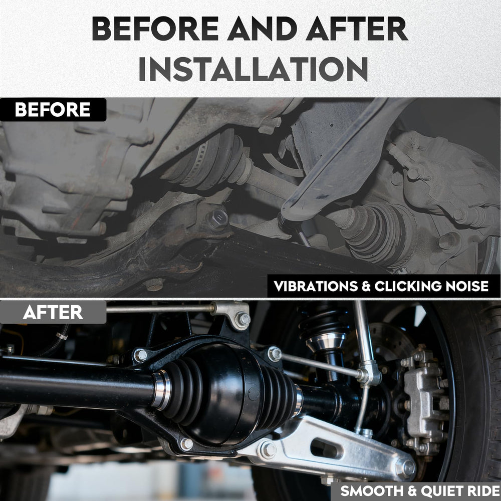 ILONPA axles installed on a Nissan vehicle restoring wheel power transfer
