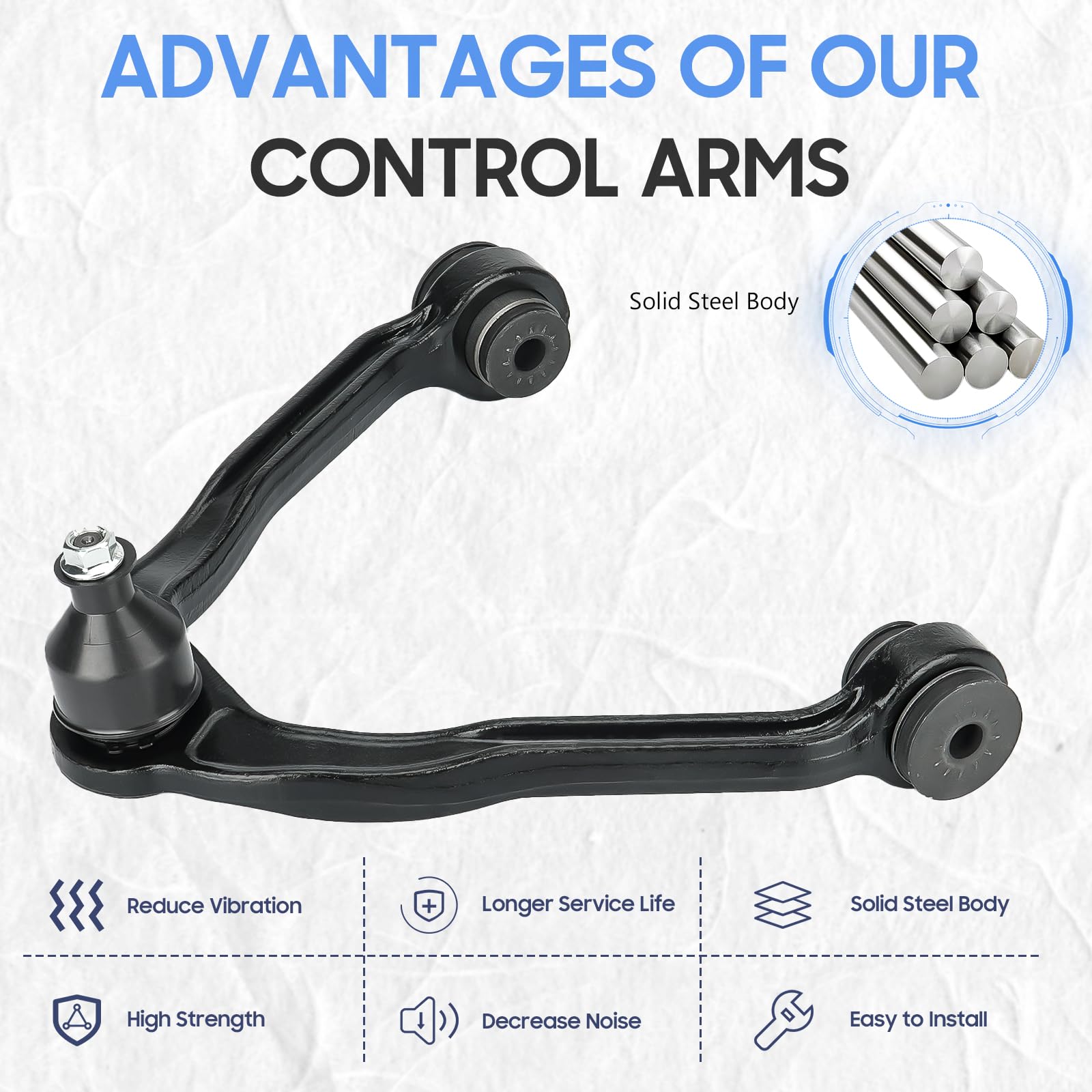 ILONPA ball joint detail demonstrating robust construction and smooth steering return