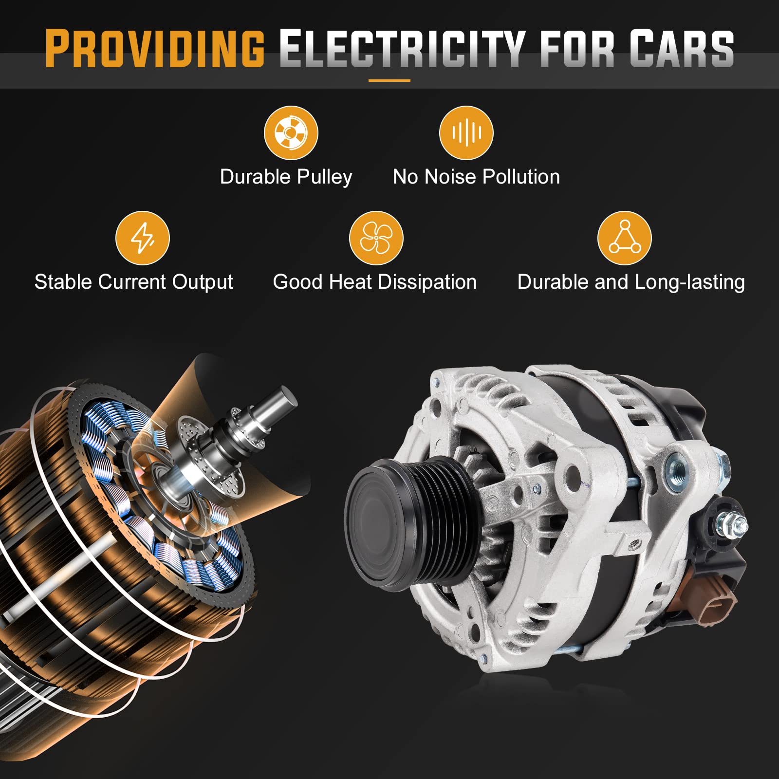 ILONPA alternator held in hand demonstrating compact size and robust build